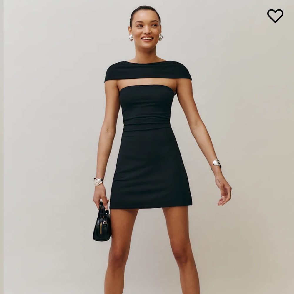 NWT Reformation Black Karmina Knit Dress Size XS